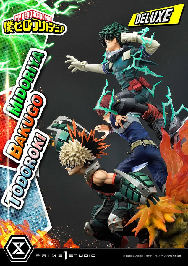 Midoriya, Bakugo & Todoroki (Deluxe Version) - LIMITED EDITION: 200 (Deluxe Version) – Prime 1 Studio – ActionFigure Brasil