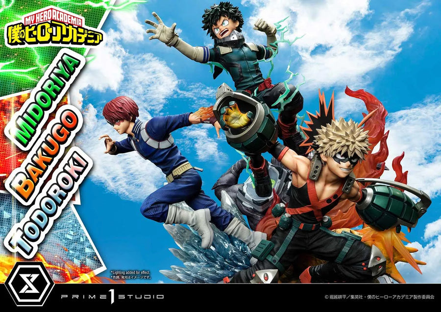 Midoriya, Bakugo & Todoroki (Regular Version) My Hero Academia – Prime1Studio – ActionFigure Brasil