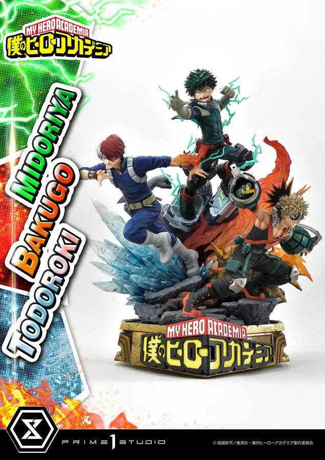 Midoriya, Bakugo & Todoroki (Regular Version) My Hero Academia – Prime1Studio – ActionFigure Brasil