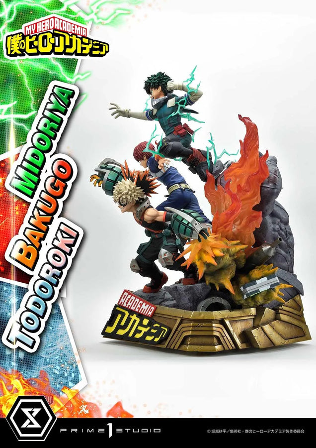 Midoriya, Bakugo & Todoroki (Regular Version) My Hero Academia – Prime1Studio – ActionFigure Brasil