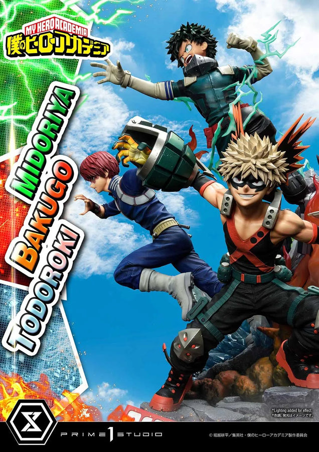 Midoriya, Bakugo & Todoroki (Regular Version) My Hero Academia – Prime1Studio – ActionFigure Brasil