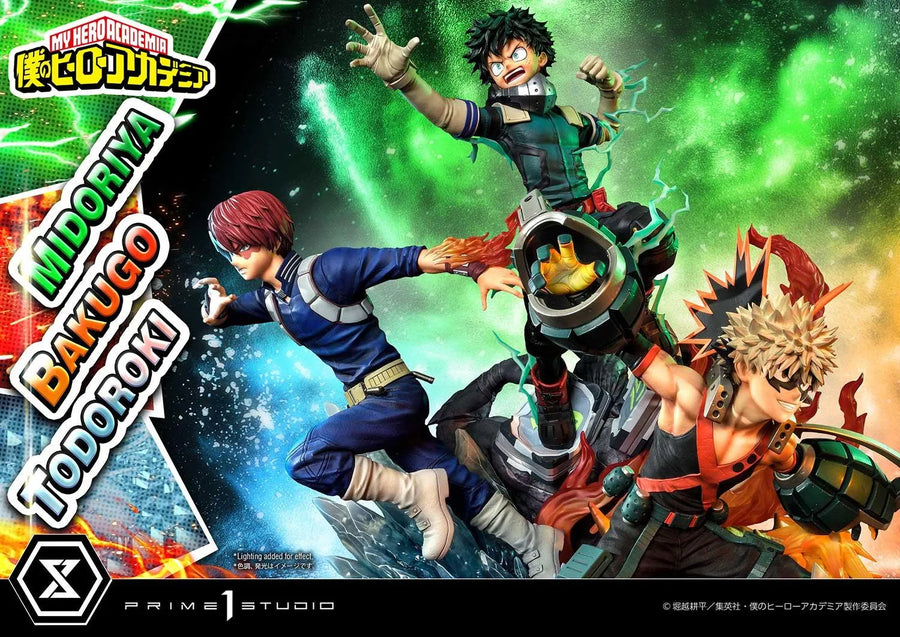 Midoriya, Bakugo & Todoroki (Regular Version) My Hero Academia – Prime1Studio – ActionFigure Brasil