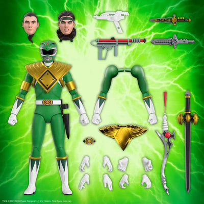 Mighty Morphin Power Ranger / Green Ranger Ultimate 7 Inch Action Figureㅤ – Super 7 – ActionFigureBrasil — ângulo diferente
