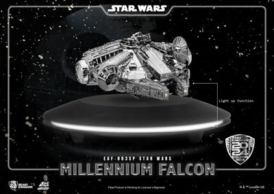 Millennium Falcon Floating Maglev (Electroplated Metallic Colors Version) (Metallic) – Beast Kingdom – ActionFigure Brasil — ângulo diferente