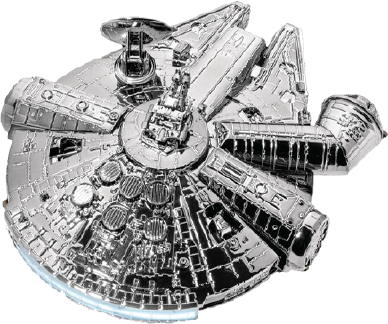 Millennium Falcon Floating Maglev (Electroplated Metallic Colors Version) (Metallic) – Beast Kingdom – ActionFigure Brasil — iluminação de estúdio