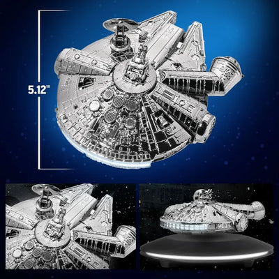 Millennium Falcon Floating Maglev (Electroplated Metallic Colors Version) (Metallic) – Beast Kingdom – ActionFigure Brasil — ângulo diferente