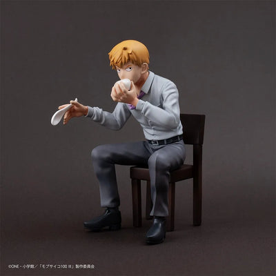 Mob Psycho 100 III - Reigen Arataka (Bunbougu Cafe, Union Creative International Ltd)ㅤ – Union Creative International Ltd as ManufacturerBunbougu Cafe as Distributor – ActionFigure Brasil — embalagem