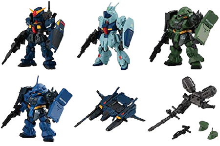Mobile Suit Gundam - RX-178 Gundam Mk-II - RGZ-91 Re-GZ - AMS-119 Geara Doga - AMS-119 Geara Doga Rezin Schnyder Custom - FXA-05D G-Defenser - MS Weapon Set - Mobile Suit Ensemble 7.5 - Full Set (Bandai)ㅤ – Bandai – ActionFigure Brasil