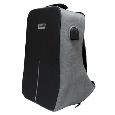 Mochila antirrobo (colecciones al por mayor) - negro con gris