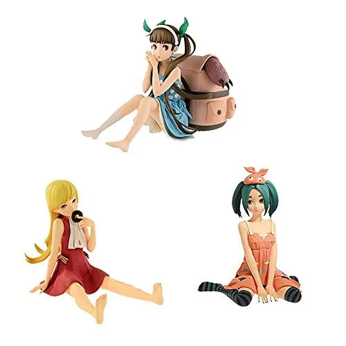 Monogatari Series - Ononoki Yotsugi - EXQ Figure - Osuwari Yosetsu - Hachikuji Mayoi - Oshino Shinobu - Setㅤ – Banpresto – ActionFigureBrasil