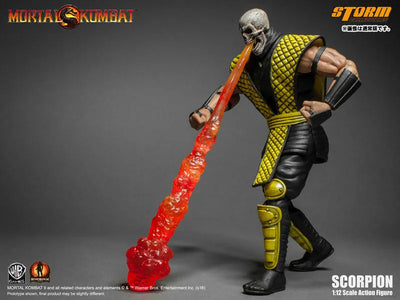 Mortal Kombat 1/12 Action Figure VS Series: Klassic Scorpionㅤ – Storm Collectibles – ActionFigureBrasil — iluminação de estúdio