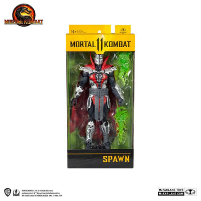 "Mortal Kombat" Action Figure 7 Inch Malefick Spawnㅤ – McFarlane Toys – ActionFigureBrasil — com base expositora