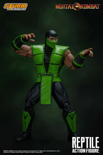 Mortal Kombat Action Figure Reptileㅤ – Storm Collectibles – ActionFigureBrasil — ângulo diferente