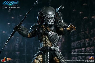 Movie Masterpiece 1/6 Scale Fully Poseable Figure "Alien vs. Predator" Celtic Predator 2.0ㅤ – Gantaku – ActionFigure Brasil — close