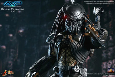 Movie Masterpiece 1/6 Scale Fully Poseable Figure "Alien vs. Predator" Celtic Predator 2.0ㅤ – Gantaku – ActionFigure Brasil — com base expositora