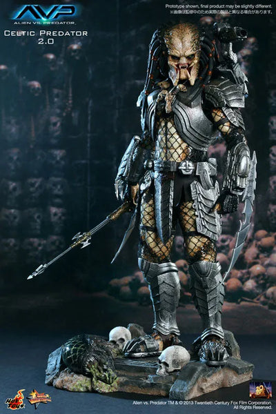 Movie Masterpiece 1/6 Scale Fully Poseable Figure "Alien vs. Predator" Celtic Predator 2.0ㅤ – Gantaku – ActionFigure Brasil — close