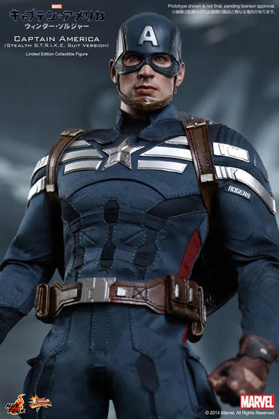 Movie Masterpiece 1/6 Scale Fully Poseable Figure "Captain America / The Winter Soldier" Captain America (Stealth S.T.R.I.K.E. Suit Version)ㅤ – Gantaku – ActionFigure Brasil — com base expositora