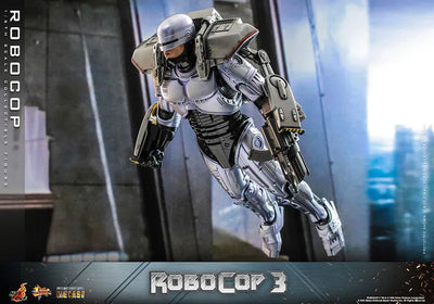 Movie Masterpiece DIECAST "RoboCop 3" 1/6 Robocopㅤ – Hot Toys – ActionFigureBrasil — com base expositora