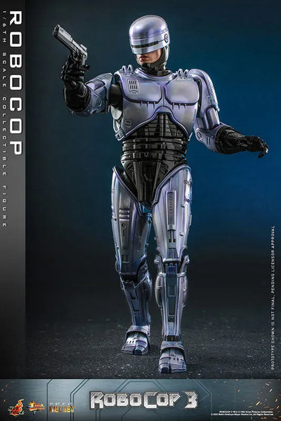 Movie Masterpiece DIECAST "RoboCop 3" 1/6 Robocopㅤ – Hot Toys – ActionFigureBrasil — ângulo diferente
