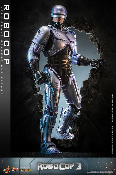 Movie Masterpiece DIECAST "RoboCop 3" 1/6 Robocopㅤ – Hot Toys – ActionFigure Brasil — ângulo diferente