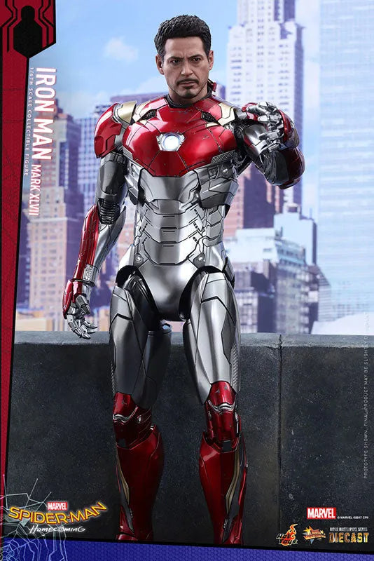 Movie Masterpiece DIECAST Spider-Man: Homecoming 1/6 Figure Iron Man Mark. 47ㅤ – Hot Toys – ActionFigureBrasil