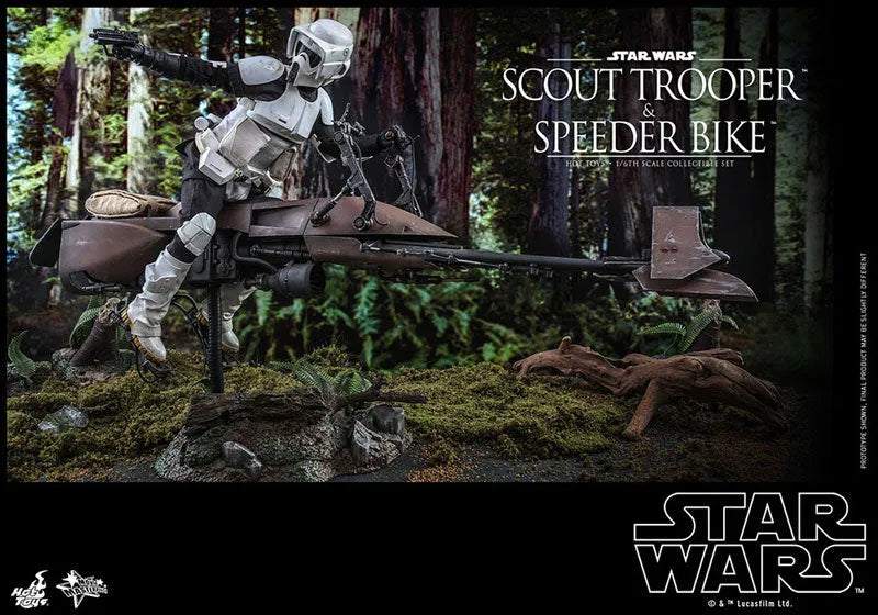 Movie Masterpiece - Star Wars / Episode VI Return Of The Jedi - Scout Trooper & Speeder Bike -1/6 (Hot Toys)ㅤ – Hot Toys – ActionFigure Brasil