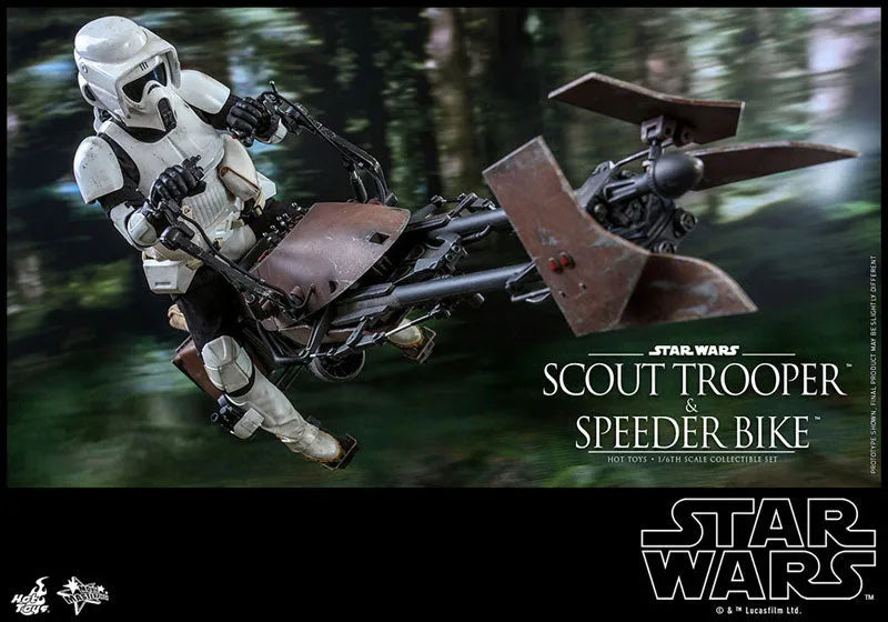 Movie Masterpiece - Star Wars / Episode VI Return Of The Jedi - Scout Trooper & Speeder Bike -1/6 (Hot Toys)ㅤ – Hot Toys – ActionFigure Brasil