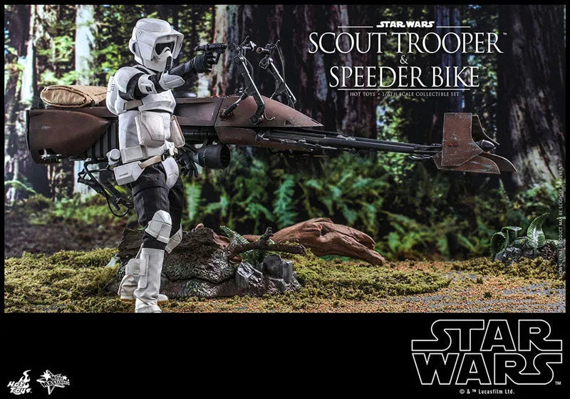 Movie Masterpiece - Star Wars / Episode VI Return Of The Jedi - Scout Trooper & Speeder Bike -1/6 (Hot Toys)ㅤ – Hot Toys – ActionFigure Brasil