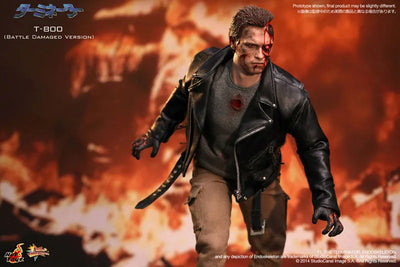 Movie Masterpiece - Terminator 1/6 Scale Figure: Terminator T-800 (Battle Damaged Version)ㅤ – Gantaku – ActionFigureBrasil — close