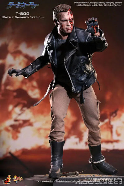 Movie Masterpiece - Terminator 1/6 Scale Figure: Terminator T-800 (Battle Damaged Version)ㅤ – Puella Magi Madoka Magica – ActionFigureBrasil — ângulo diferente