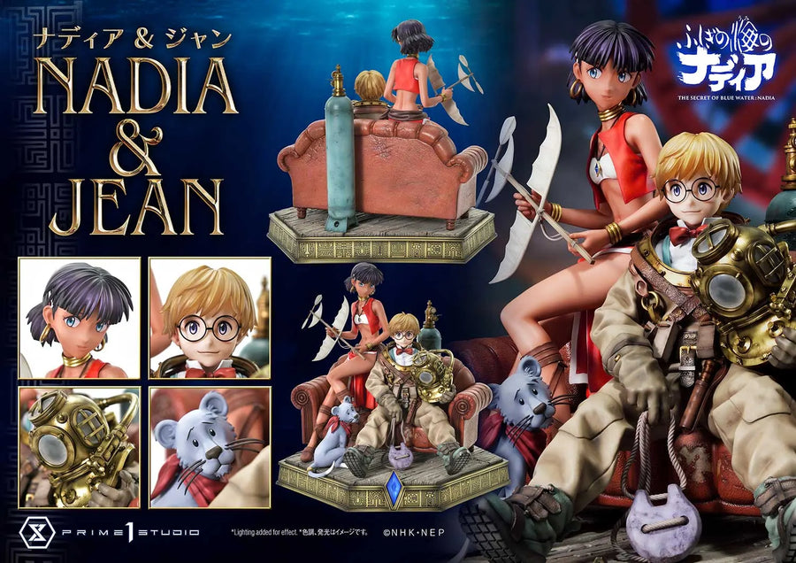 NADIA & JEAN (Bonus Version) THE SECRET OF BLUE WATER NADIA – Prime1Studio – ActionFigure Brasil