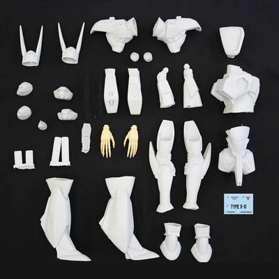 NANKOKU FACTORY - AV-XO - TYPE-ZERO - 1/24 - Soft Vinyl Kit - Reproduction Edition (Kaiyodo Kochi)ㅤ – Kaiyodo – ActionFigureBrasil — com base expositora