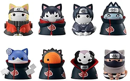 Naruto Shippuuden - Mega Cat Project - Nyaruto! Naruto Shippuuden “Akatsuki” to Zenmen Taiketsu! Konohagakure no Sato no Koubou-hen! - Set Of 8 (MegaHouse)ㅤ – MegaHouse – ActionFigureBrasil