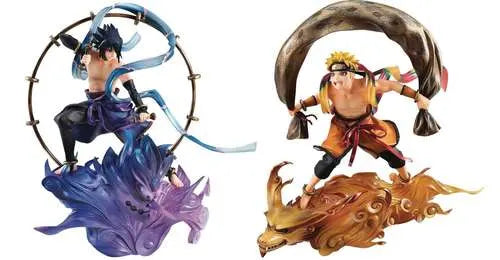 Naruto Shippuuden - Susano-o - Uchiha Sasuke - G.E.M. Remix - Raijin - Kyuubi - Uzumaki Naruto - G.E.M. Remix - Fuujin - MegaTrea Limited Setㅤ – MegaHouse – ActionFigureBrasil