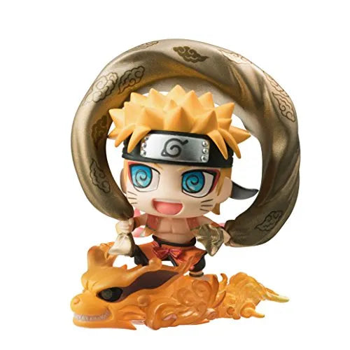 Naruto Shippuuden - Uzumaki Naruto - Kyuubi - Petit Chara Land - Petit Chara Land NARUTO Shippuden: Fuujin Naruto Uzumaki & Raijin Sasuke Uchiha Set (MegaHouse)ㅤ – MegaHouse – ActionFigureBrasil