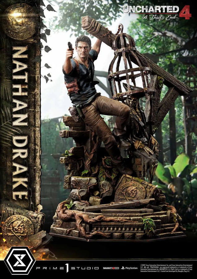 Nathan Drake (Deluxe Bonus Version) Uncharted 4: A Thief's End – Prime1Studio – ActionFigure Brasil