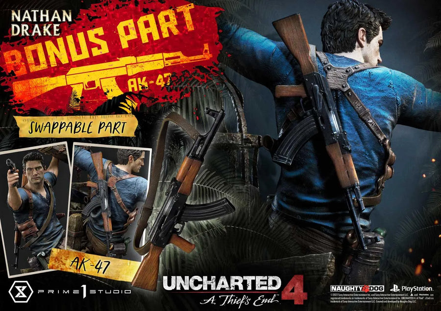 Nathan Drake (Deluxe Bonus Version) Uncharted 4: A Thief's End – Prime1Studio – ActionFigure Brasil