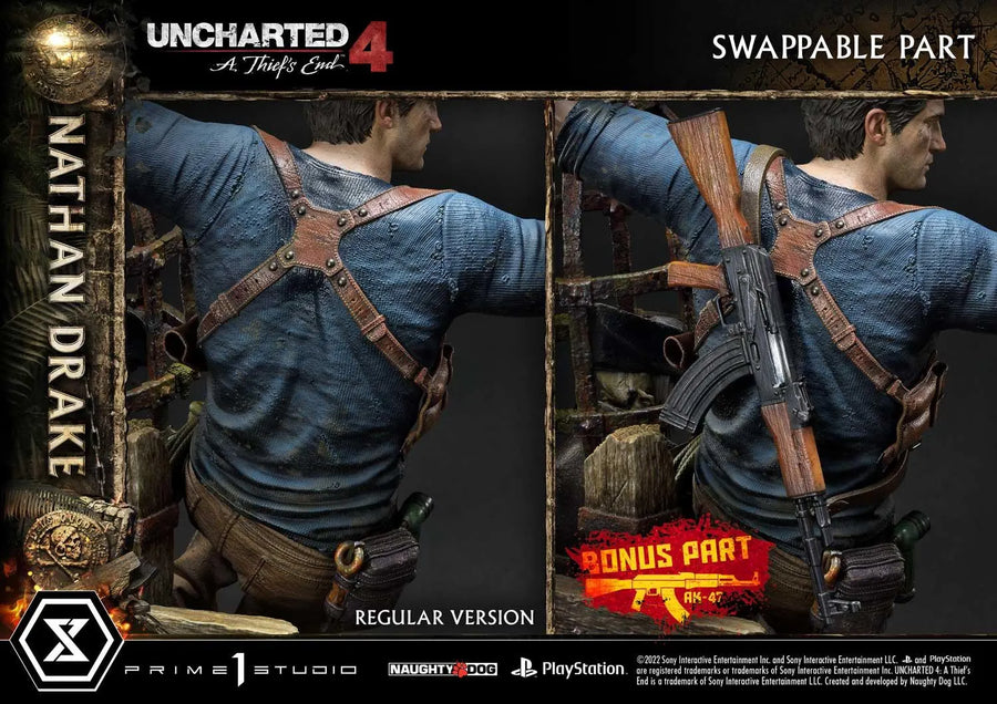 Nathan Drake (Deluxe Bonus Version) Uncharted 4: A Thief's End – Prime1Studio – ActionFigure Brasil