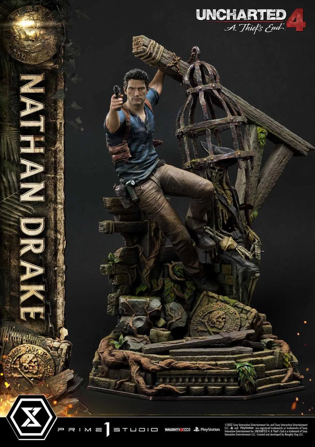 Nathan Drake (Deluxe Bonus Version) Uncharted 4: A Thief's End – Prime1Studio – ActionFigure Brasil