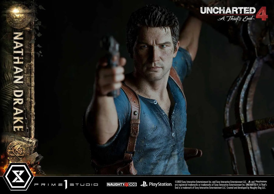 Nathan Drake (Deluxe Bonus Version) Uncharted 4: A Thief's End – Prime1Studio – ActionFigure Brasil