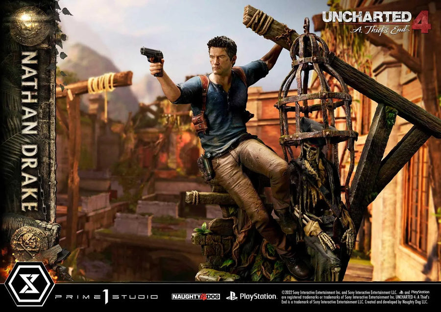 Nathan Drake (Deluxe Bonus Version) Uncharted 4: A Thief's End – Prime1Studio – ActionFigure Brasil