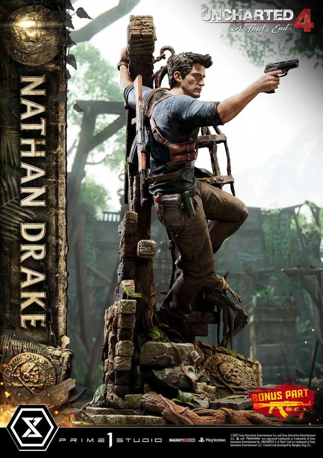 Nathan Drake (Deluxe Bonus Version) Uncharted 4: A Thief's End – Prime1Studio – ActionFigure Brasil