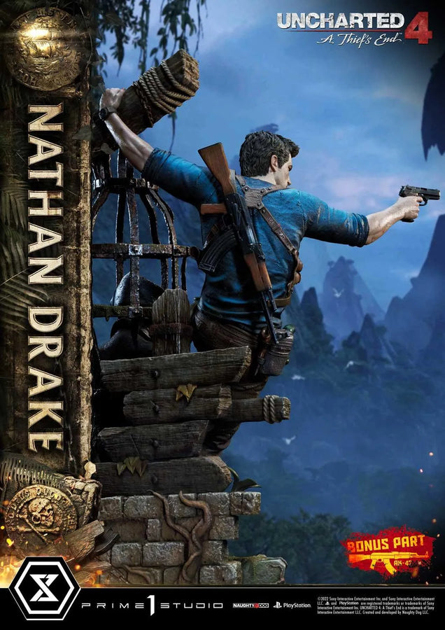 Nathan Drake (Deluxe Bonus Version) Uncharted 4: A Thief's End – Prime1Studio – ActionFigure Brasil