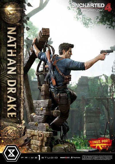 Nathan Drake (Deluxe Bonus Version) Uncharted 4: A Thief's End – Prime1Studio – ActionFigure Brasil
