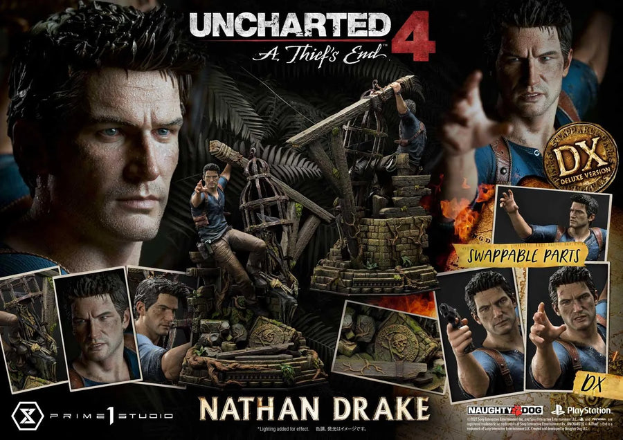 Nathan Drake (Deluxe Version) Uncharted 4: A Thief's End – Prime1Studio – ActionFigure Brasil
