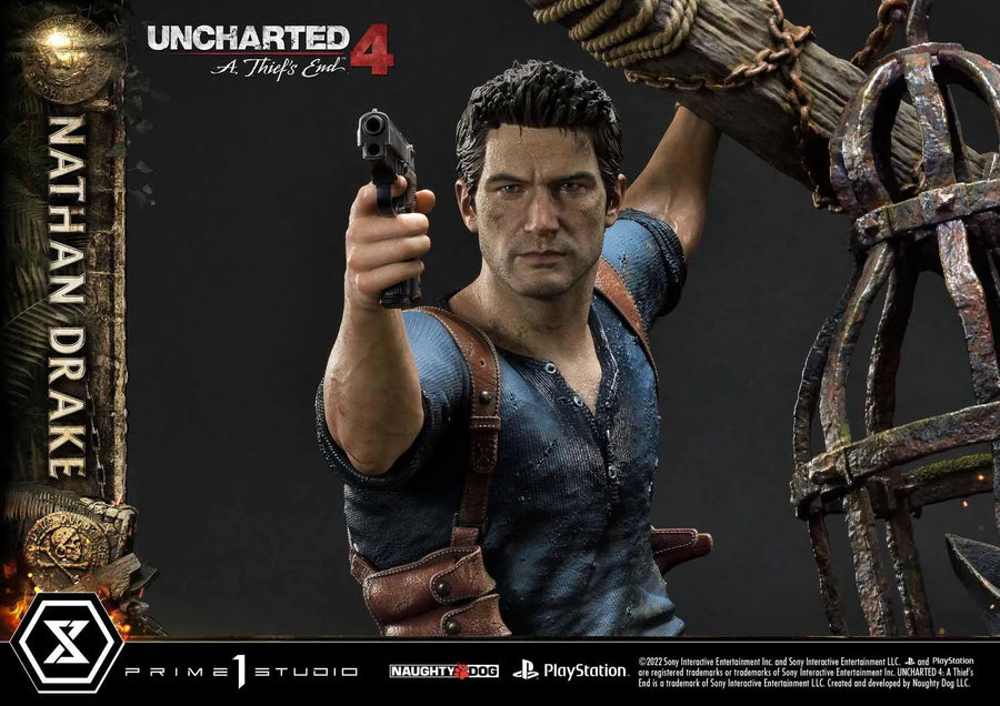 Nathan Drake (Deluxe Version) Uncharted 4: A Thief's End – Prime1Studio – ActionFigure Brasil