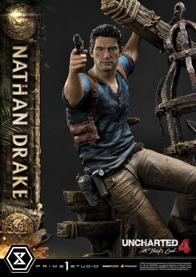 Nathan Drake (Deluxe Version) Uncharted 4: A Thief's End – Prime1Studio – ActionFigure Brasil
