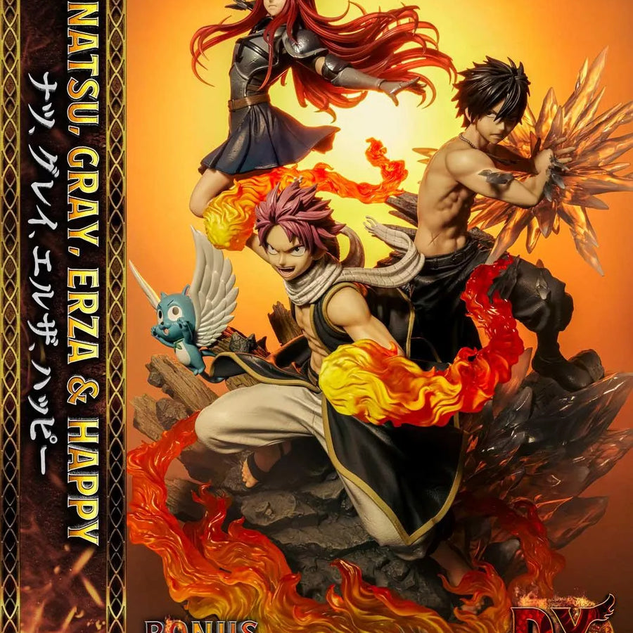 NATSU, GRAY, ERZA AND HAPPY (Deluxe Bonus Version) TV animation FAIRY TAIL – Prime1Studio – ActionFigure Brasil
