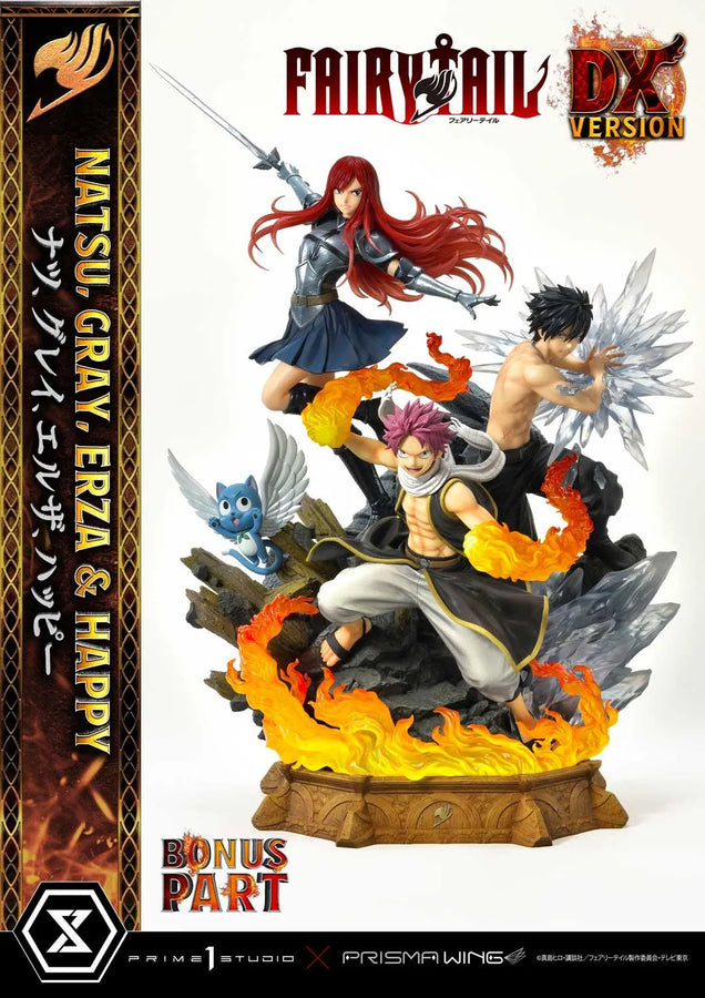 NATSU, GRAY, ERZA AND HAPPY (Deluxe Bonus Version) TV animation FAIRY TAIL – Prime1Studio – ActionFigure Brasil