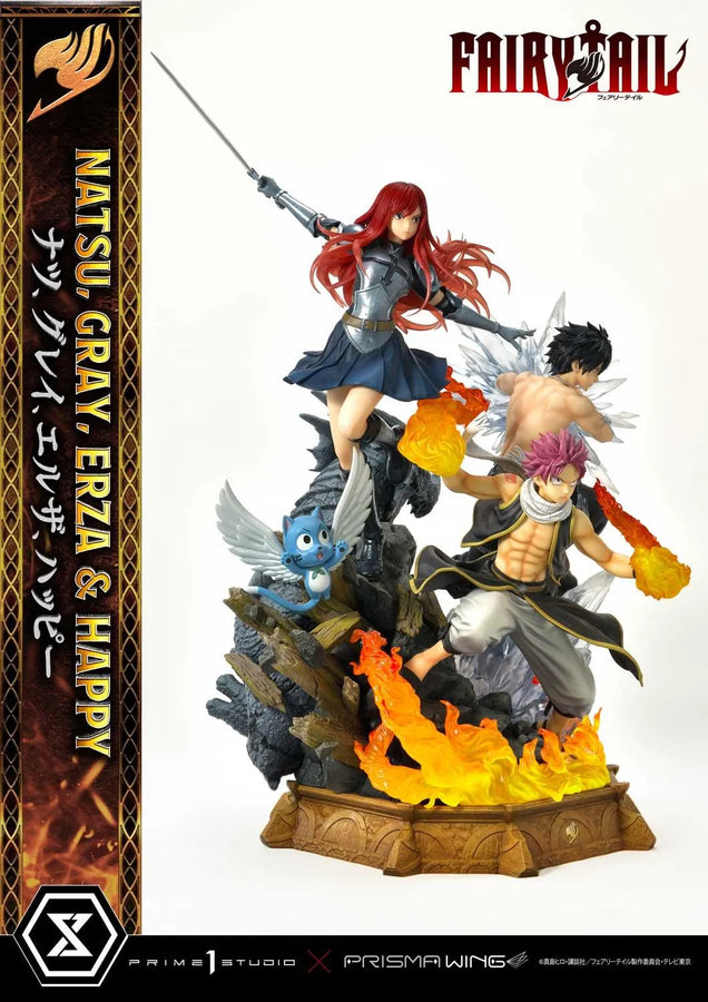 NATSU, GRAY, ERZA AND HAPPY (Deluxe Bonus Version) TV animation FAIRY TAIL – Prime1Studio – ActionFigure Brasil